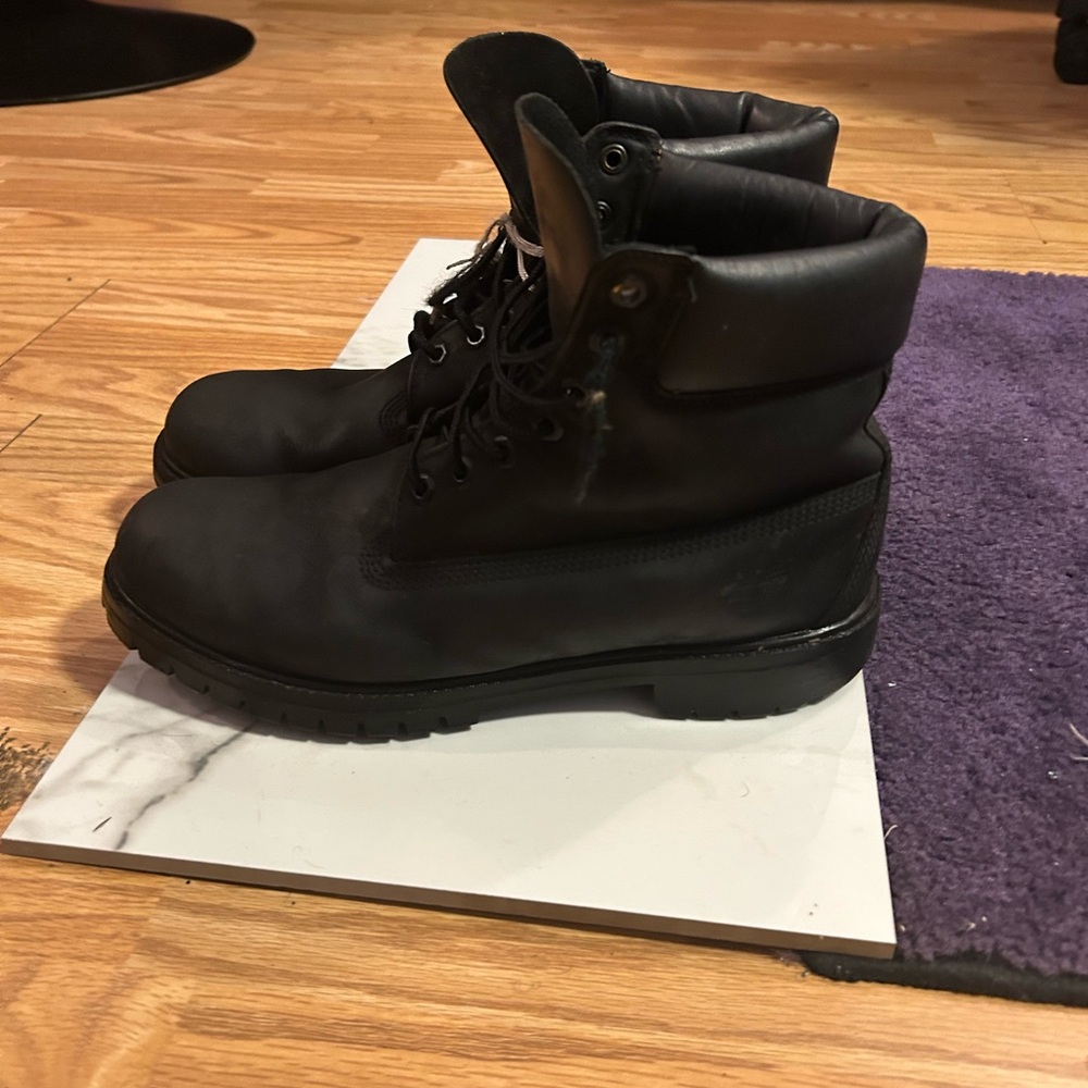 Black timbs Men's Black Boots